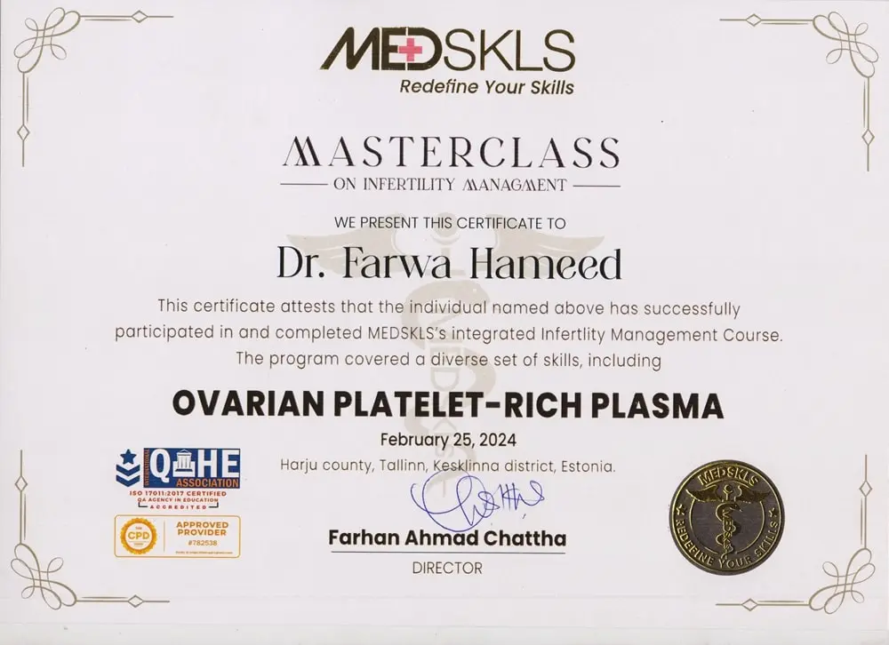 MedSkills - Ovarian Platelet - Additional Medical Training and Certification
